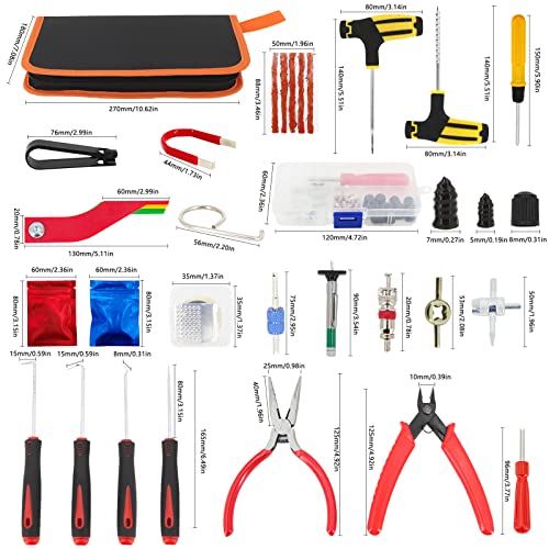 Kit universal de reparación de neumáticos de automóvil con t