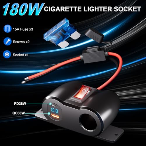 Enchufe de encendedor de cigarrillos con salida USB de 12 V