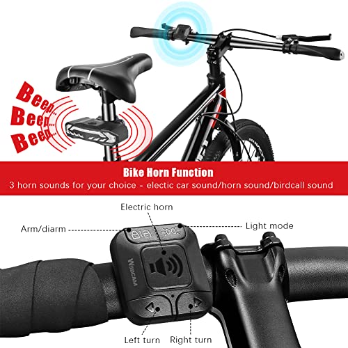 WSDCAM Luz inteligente para bicicleta con señales de giro, l
