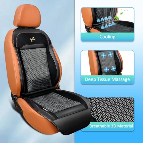 Funda de asiento de coche refrescante con masaje, 12 V-24 V,