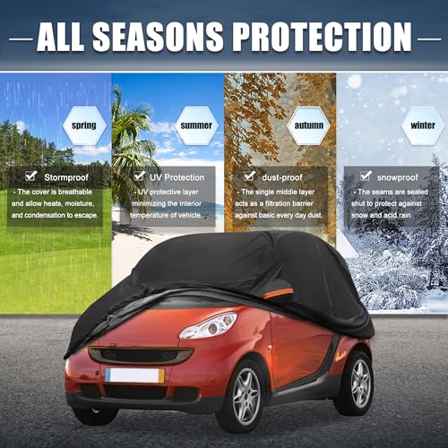X AUTOHAUX Funda de coche para Smart Fortwo 2007-2019 210D-P