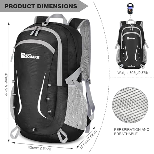 Zomake - Mochila de senderismo plegable resistente al agua,