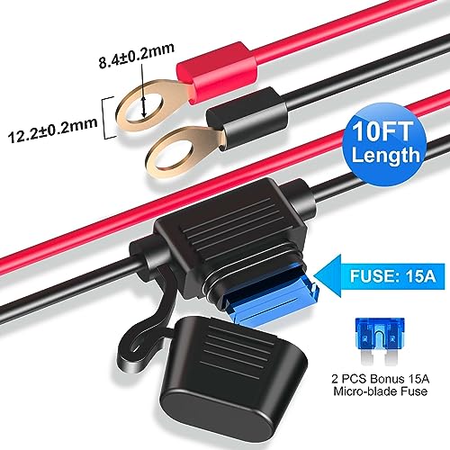 Adaptador de encendedor de cigarrillos de 10 pies para coche