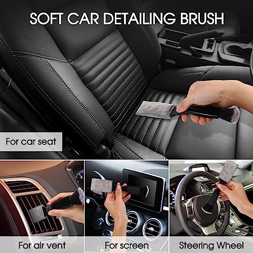 3 cepillos para el polvo para detalles del interior del auto