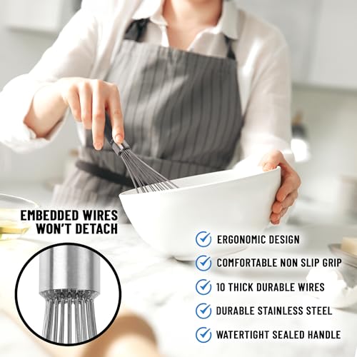 Zulay Kitchen Batidor de globo de acero inoxidable de 11 pul