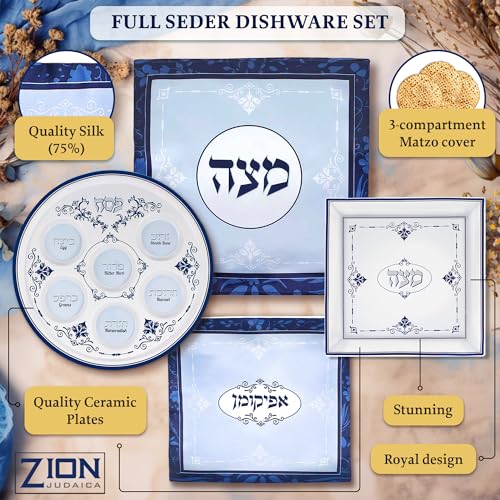 Zion Judaica - Juego de seder de Pascua Colección Renacimien