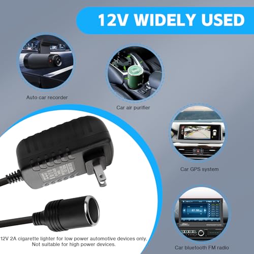 12V 2A 24W AC To DC Converter Car Outlet Adapter, Car Cigare