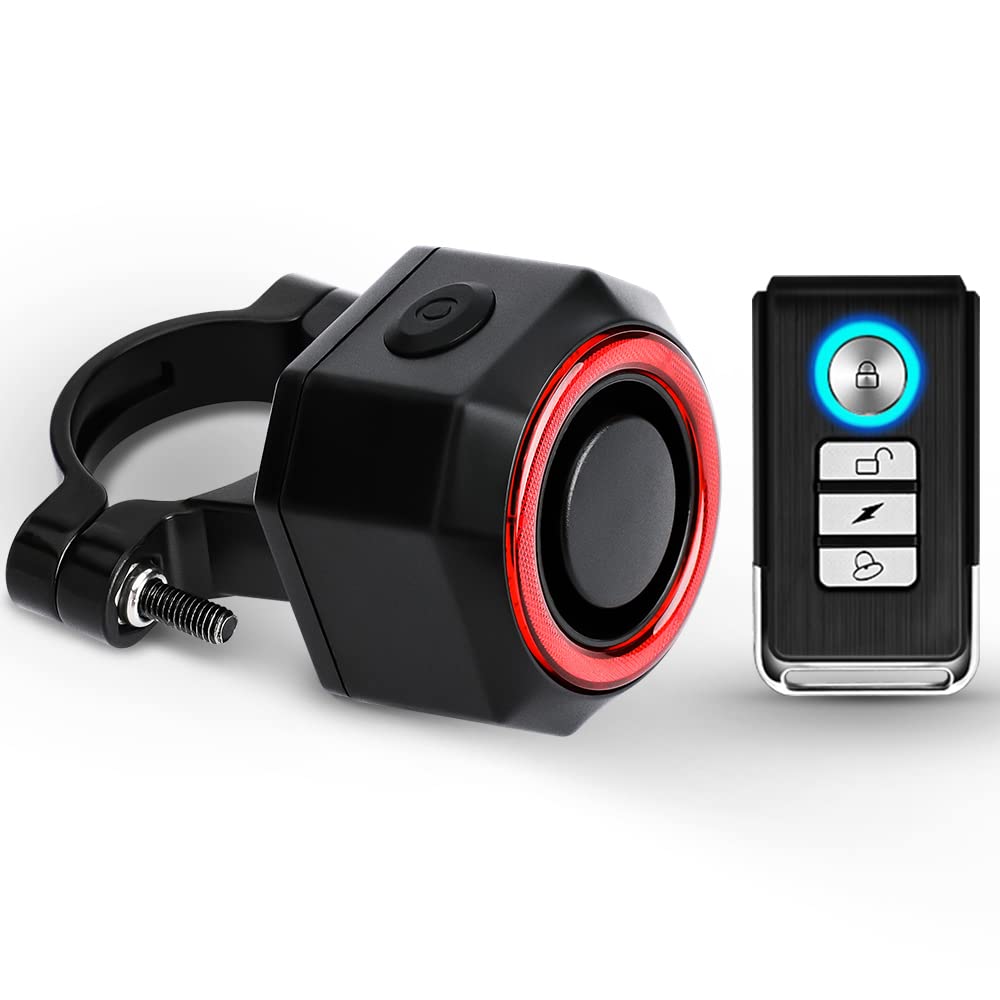 Alarma inteligente antirrobo para bicicleta con luz trasera