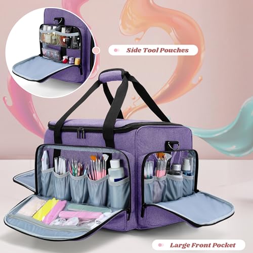 LUXJA Organizador de esmalte de uñas rodante con capacidad p