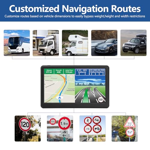 Navegador GPS para coche, camión, RV, último mapa 2025 (actu