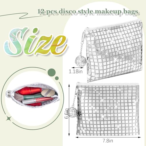 Bolsas de cosméticos de discoteca, portátil, con purpurina p
