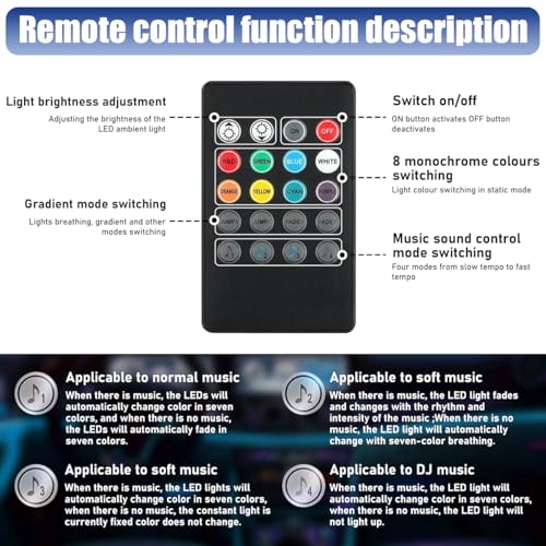 Luces interiores LED para automóvil, RGB 48 LED automotriz t