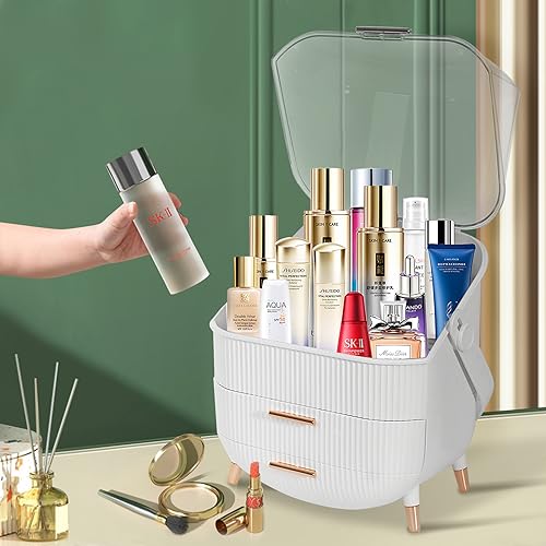 MASSY Caja de almacenamiento de maquillaje con forma de huev