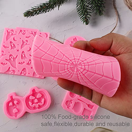 Moldes de silicona para Halloween, paquete de 7 moldes para
