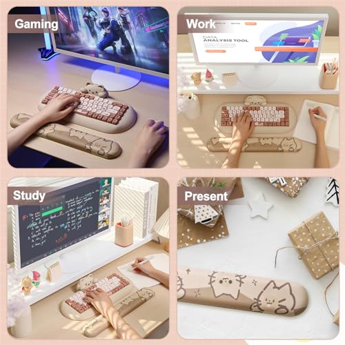 YUNZII Reposamuñecas para teclado, mouse y teclado, soporte