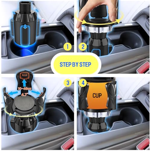 Expansor de portavasos de automóvil de 3 piezas con posavaso