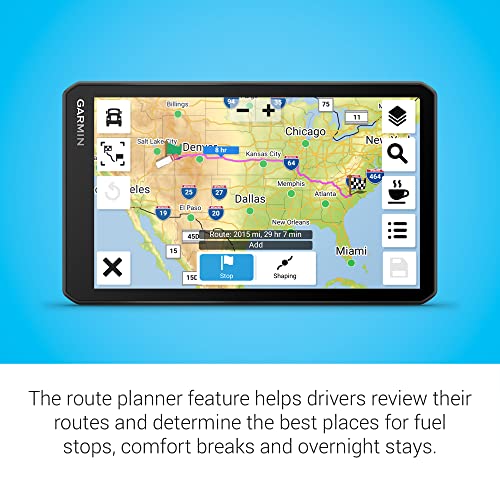 Garmin dēzl™ OTR710, navegador GPS grande y fácil de leer pa