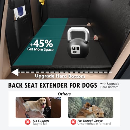 Extensor de asiento trasero para perros, piel sintética anti