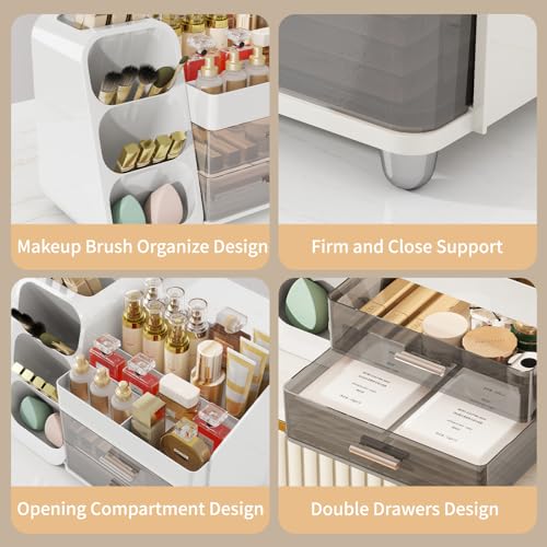 Organizador de maquillaje con cajones para tocador, kit de a
