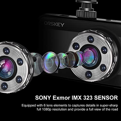 Cámara de tablero frontal y trasera 1080P Full HD Dual Dash