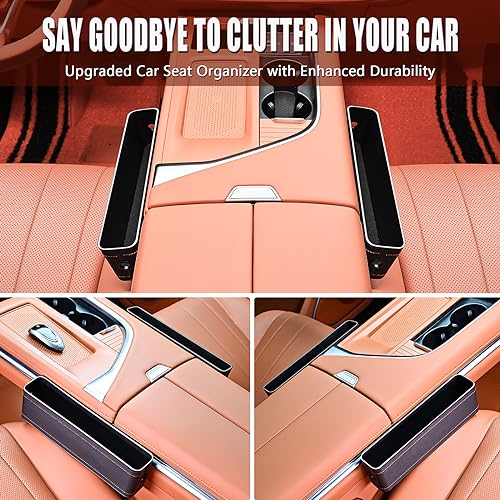 Car Side Seat Gap Filler, 2 Pack Multifunctional Car Seat Or