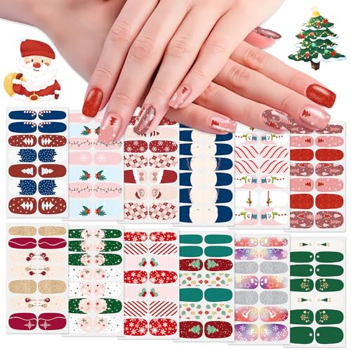 WOKOTO 12 hojas de 168 calcomanías de esmalte de uñas de Nav