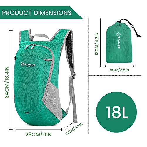 ZOMAKE Mochila plegable ultraligera de 18 litros – Pequeña m