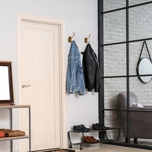 Zonon 4 ganchos de pared de latón antiguo vintage para colga
