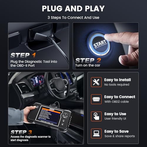 Ancel FX2000 Escáner de vehículos OBD2, lector de código de