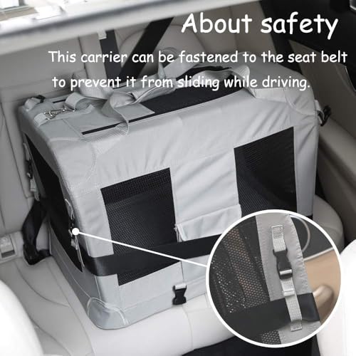 Transportador de gatos extra grande con ruedas plegable para