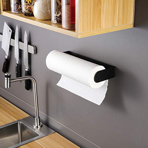 YIGII Soporte de pared para toallas de papel negro, para deb