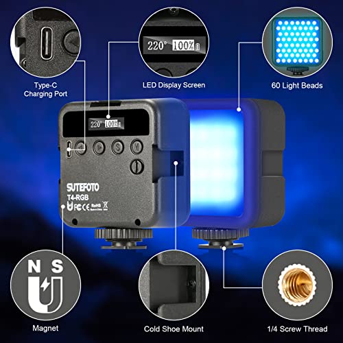 Luces de video RGB, luz de cámara LED portátil a todo color
