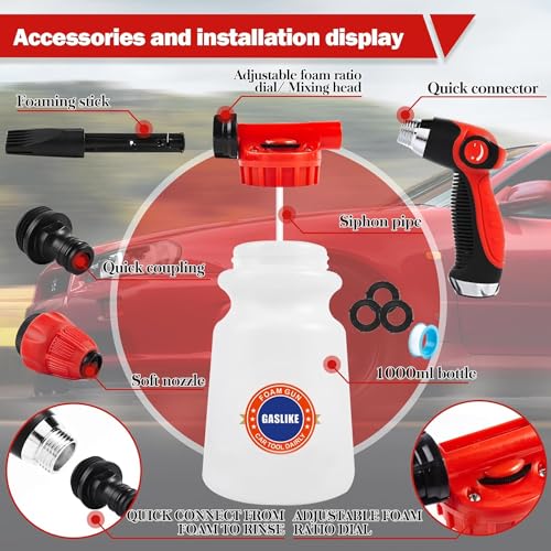 GASLIKE Kit de limpieza de lavado de autos de 63 piezas, cep