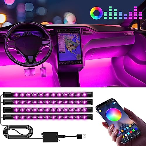 Winzwon - Luces LED para el interior del automóvil (4 unidad