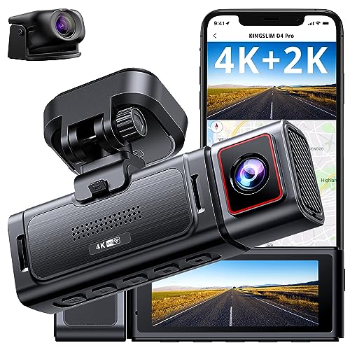 Kingslim D4PRO Dash Cam delantera y trasera – Cámara de salp