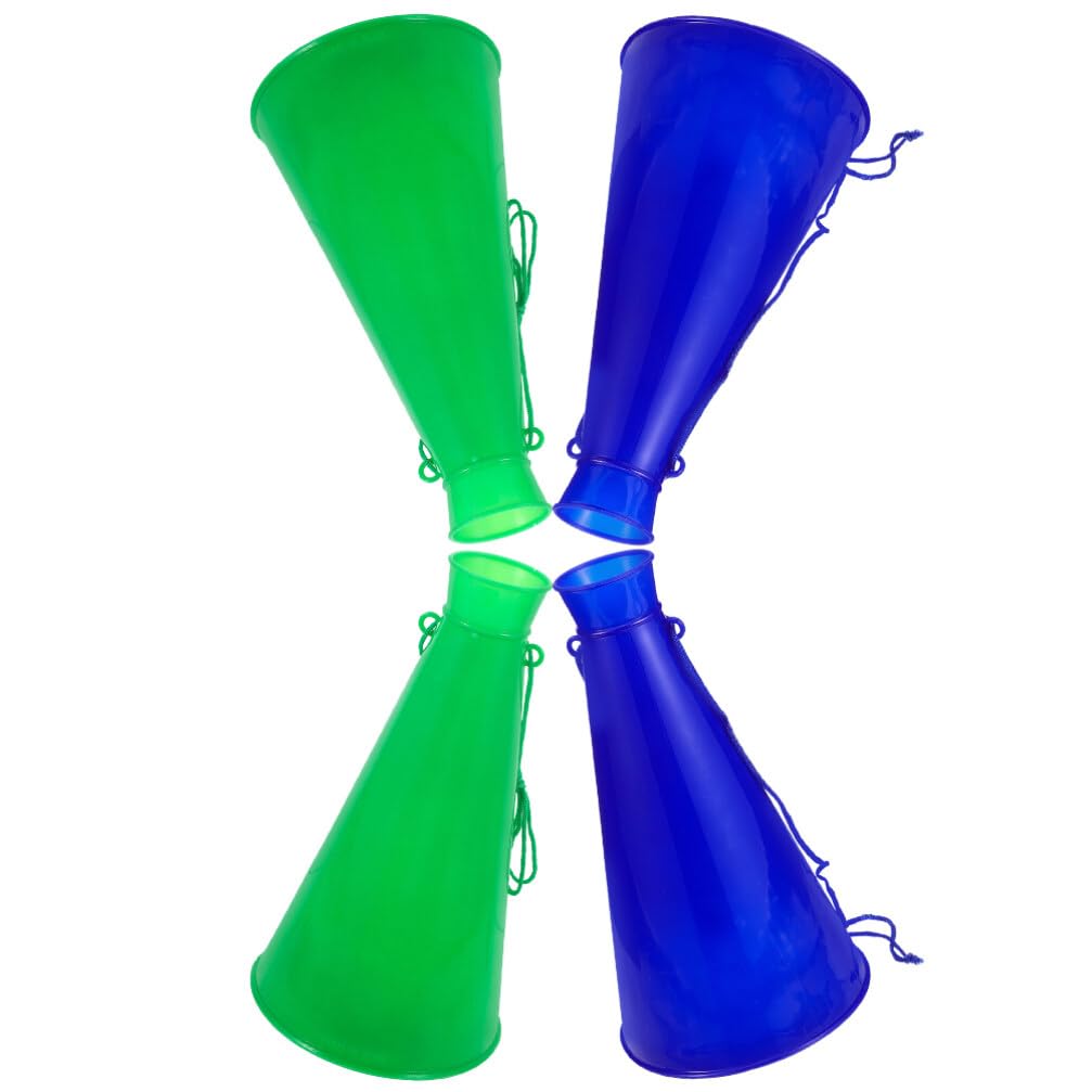 Yardwe Megáfono de animación azul y verde 4 unids portátil p
