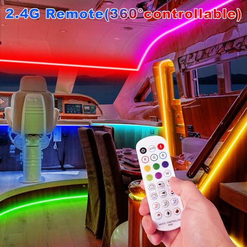 Luces LED impermeables de 50 pies, control de aplicación de