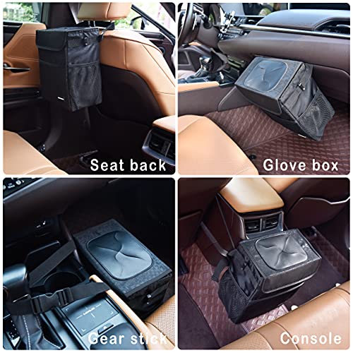 Bonito bote de basura para automóvil con tapa, contenedor de