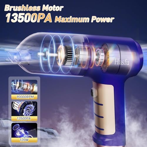 Aspirador de mano inalámbrico para automóvil con motor sin e