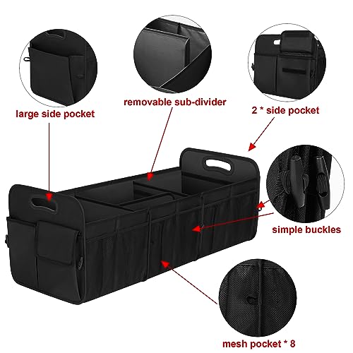 Femuar Organizador de maletero de gran capacidad, accesorio