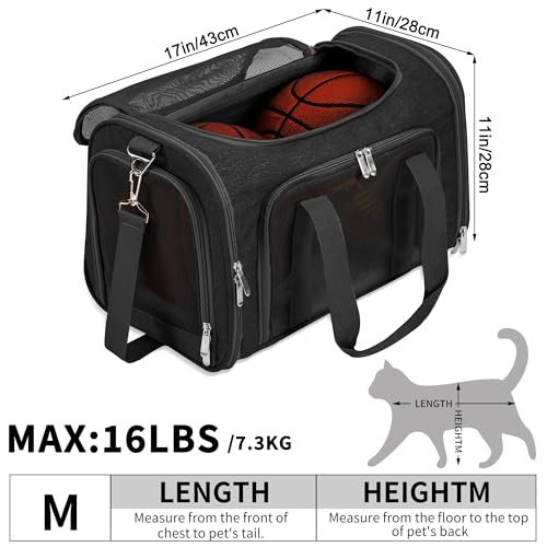 Transportador de gatos y mascotas de lados suaves, plegables
