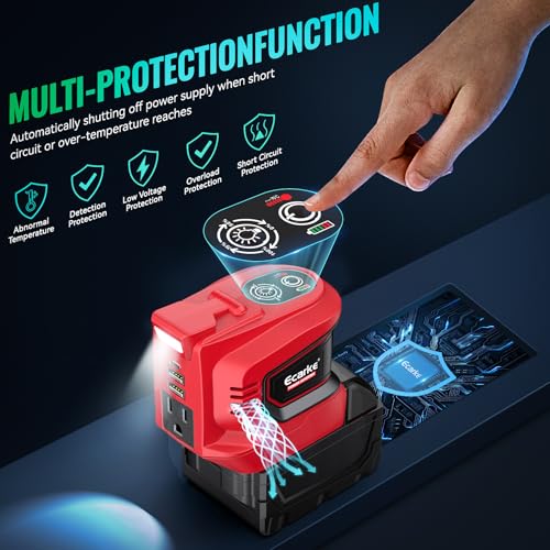Inversor de corriente para batería Milwaukee de 18 V, invers
