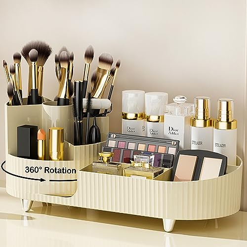 Organizador de maquillaje para tocador con soporte para broc