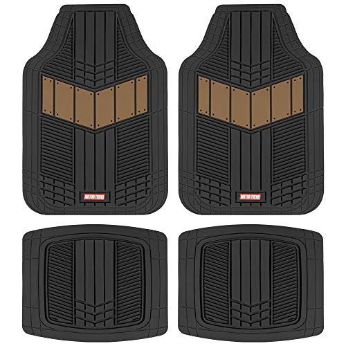 Motor Trend DualFlex - Tapetes de goma de dos tonos para aut