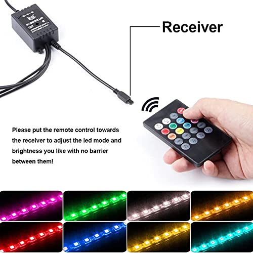 Tira de luces LED RGB 5050 4X 12-SMD Bar colorido brillante