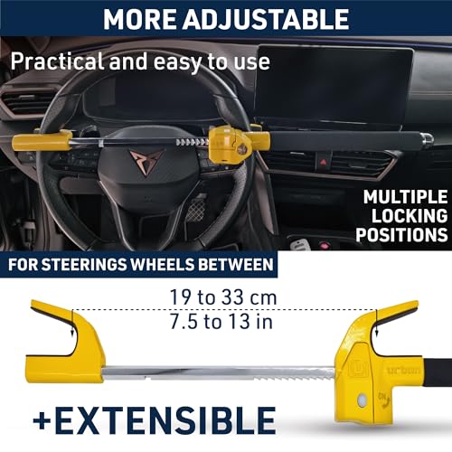 URBAN UR978Y - Barra antirrobo para volante de automóvil con