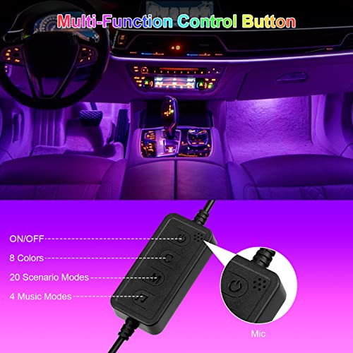 Luces LED para el interior del automóvil con control intelig