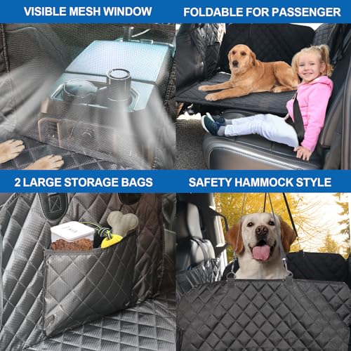 TIROL Extensor de asiento trasero para perros, funda de asie