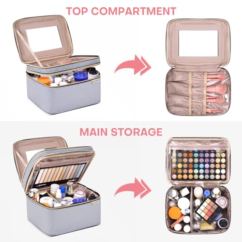 Bolsa de maquillaje de viaje, Gris