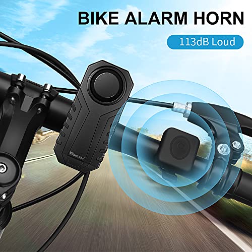 WSDCAM Alarma de bicicleta con mando a distancia 113 dB, res